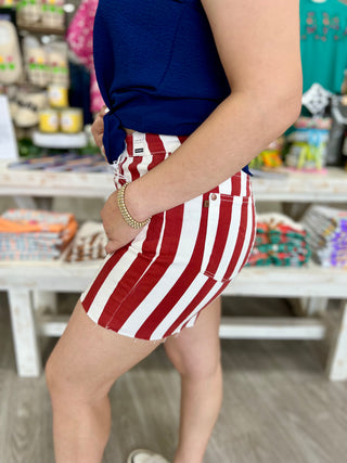 AMERICANA FLAY FRAY JUDY BLUE SHORTS