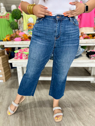 SARA CROP WIDE JEANS
