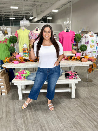 SARA CROP WIDE JEANS
