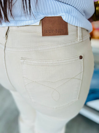 SAVANNAH BEIGE CROP JEANS