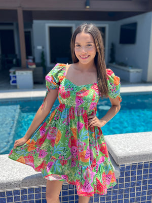 TROPICAL SANDIA DRESS