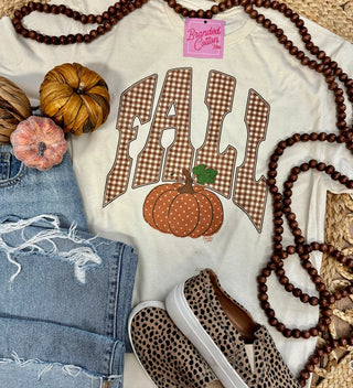Checkered Fall Pumpkin