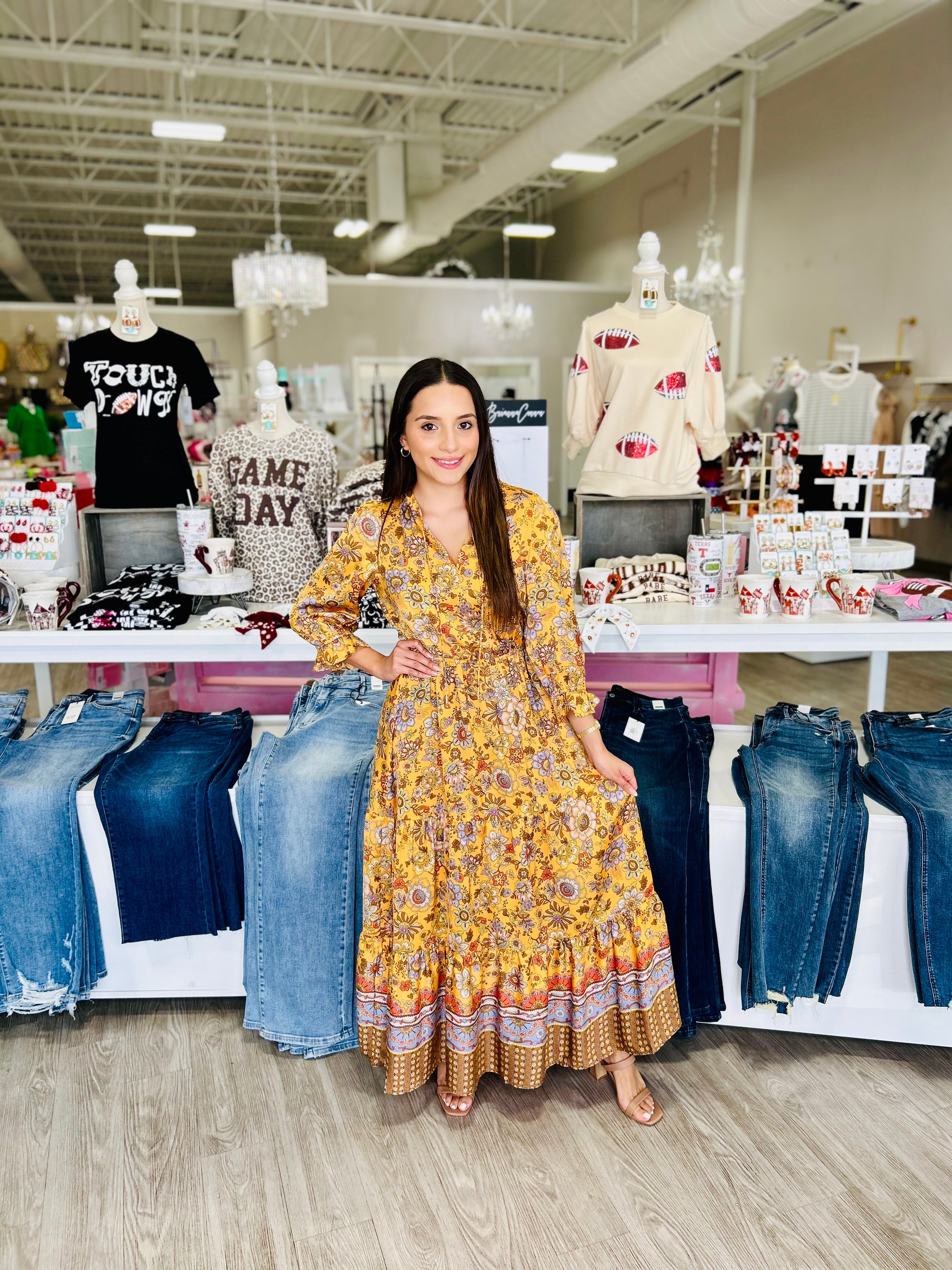 SIERRA YELLOW FLORAL DRESS