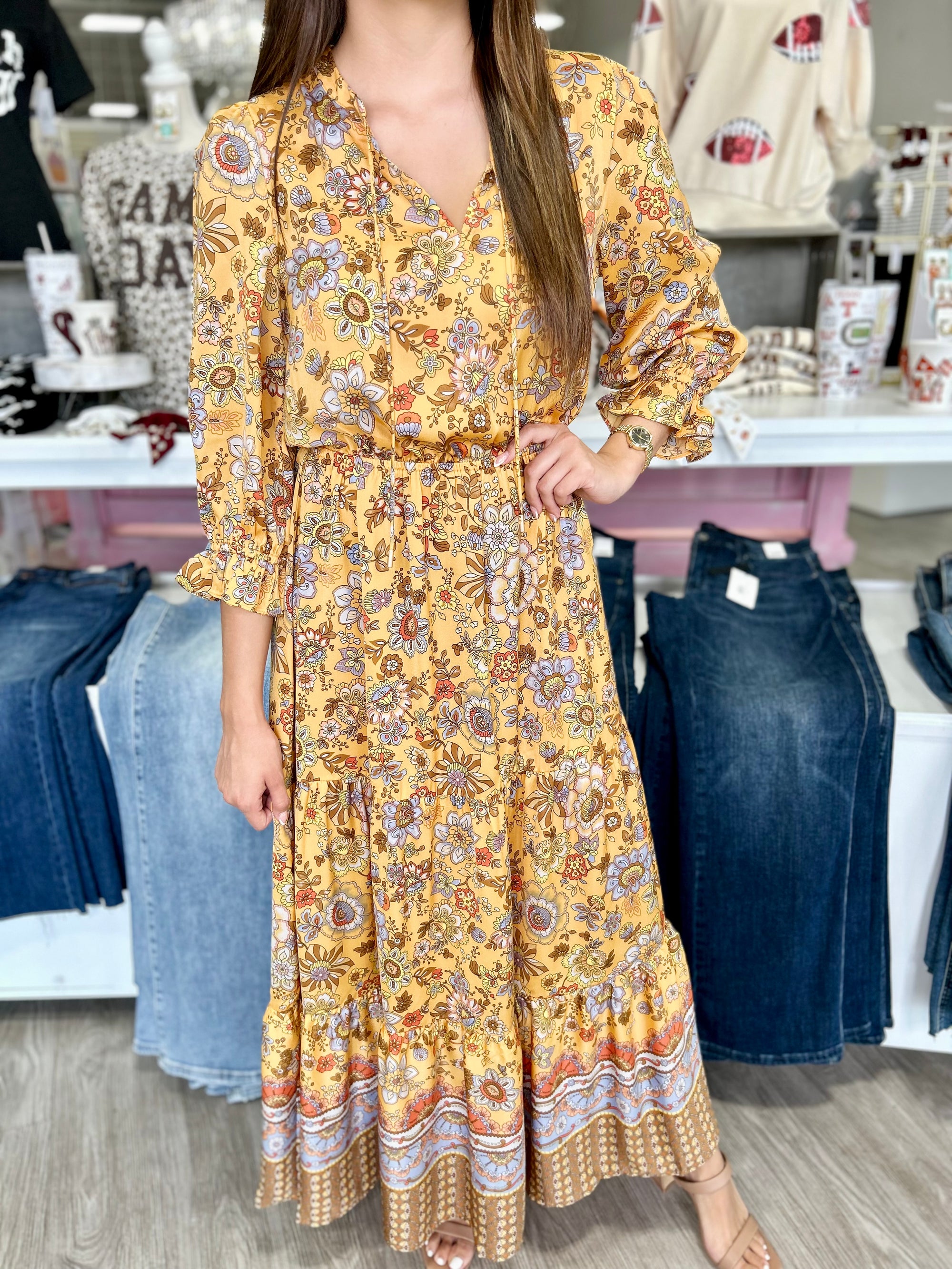 SIERRA YELLOW FLORAL DRESS