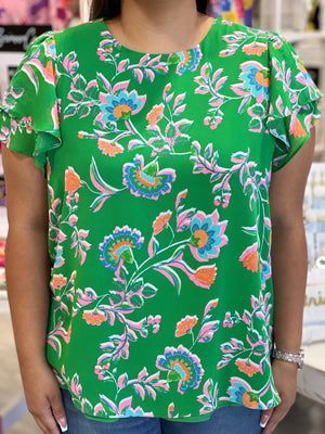 DEJA  FLORAL TOP