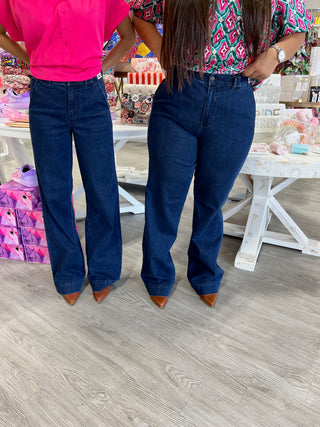 DAYANNA HIGH WAIST WIDE LEG JUDY BLUE JEANS