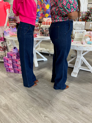 DAYANNA HIGH WAIST WIDE LEG JUDY BLUE JEANS