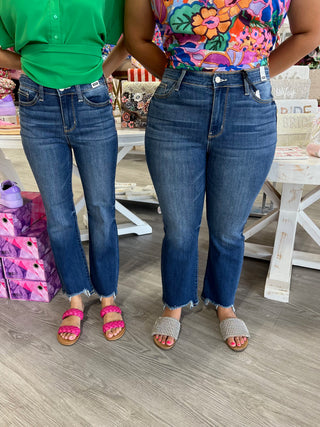 LESLIE MIDRISE CROPPED BOOTCUT JUDY BLUE JEANS