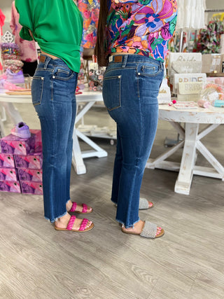 LESLIE MIDRISE CROPPED BOOTCUT JUDY BLUE JEANS