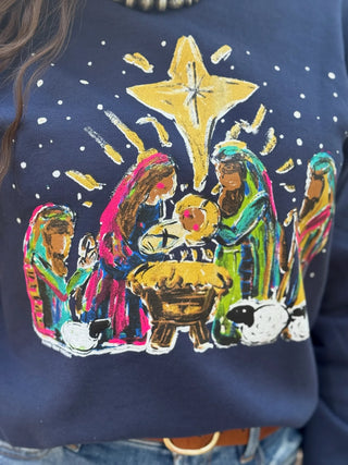 Callie Ann Stelter Nativity Scene Sweater