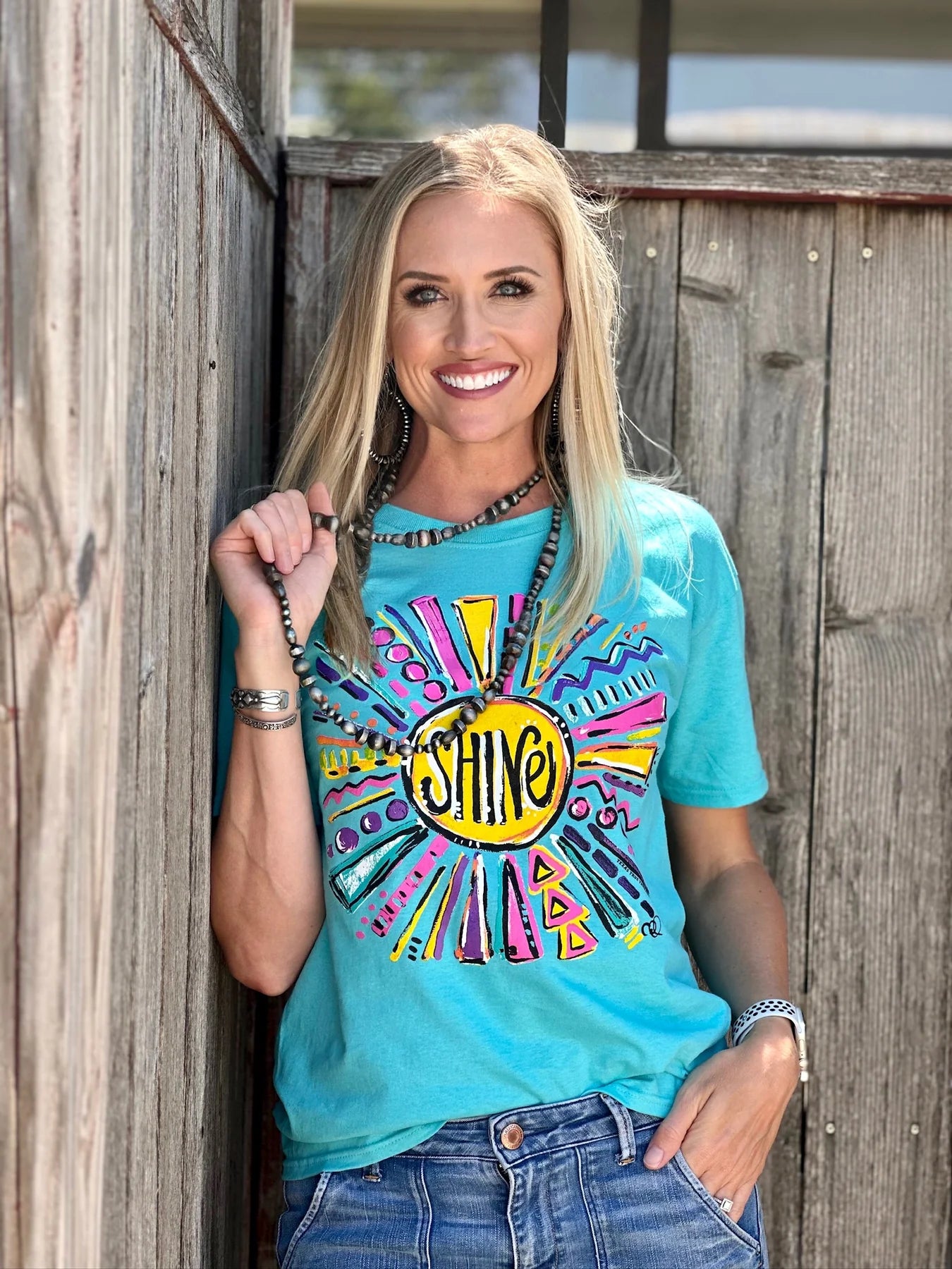 CALLIE'S SHINE SCUBA BLUE TEE