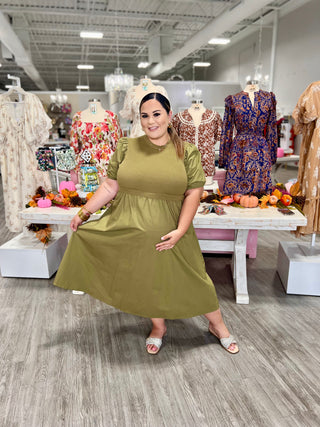 SALMA OLIVE DRESS
