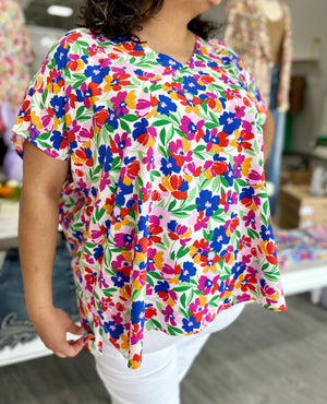 STACY FLORAL TOP