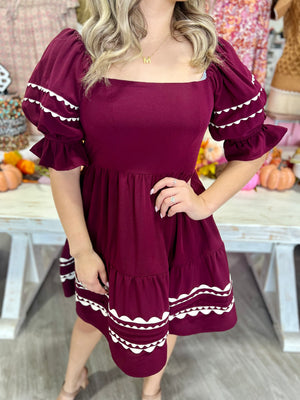 ELLE MAROON DRESS