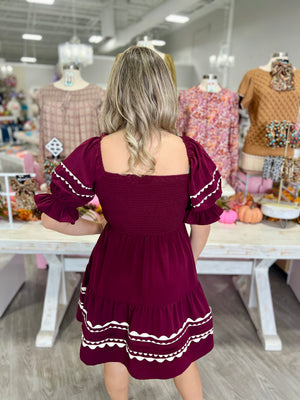 ELLE MAROON DRESS