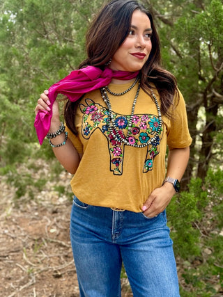 BARBARA'S FLORAL DONKEY TEE