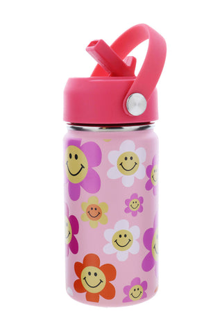 KIDS FLOWER POWER 12 OZ. BOTTLE WITH STRAW CAP JANE MARIE