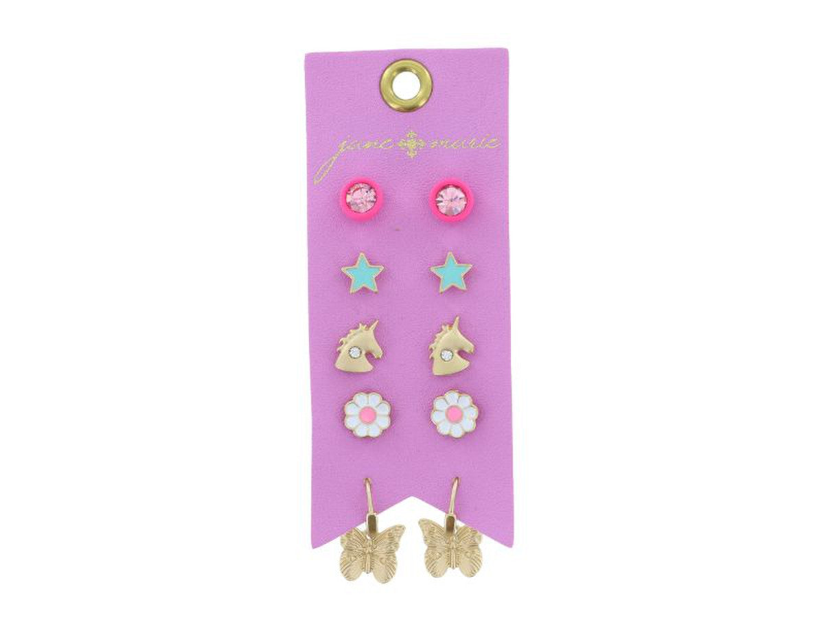 JANE MARIE STUD PACK BUTTERFLY HUGGIE