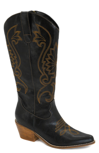Just In Case BLACK BOOT-wide calf