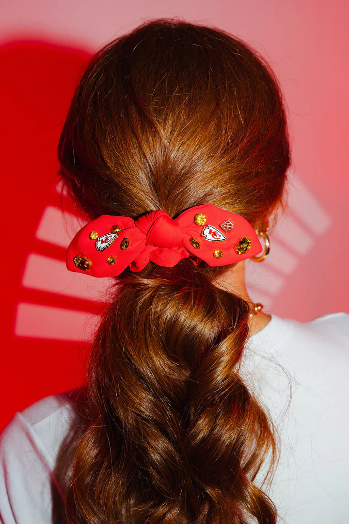 BRIANNA CANNON Kansas City Chiefs Red Logo Bow Scrunchie