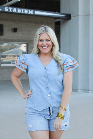 Karly Top- Burnt Orange