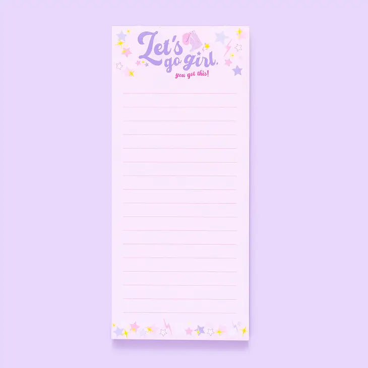 LET'S GO GIRL SKINNY LIST PAD