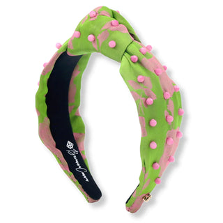 LIME AND ROSE SILK HEADBAND