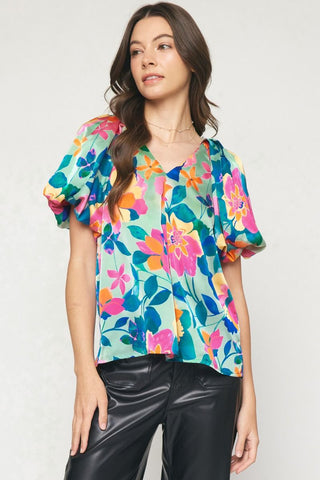 LIVVY FLORAL TOP