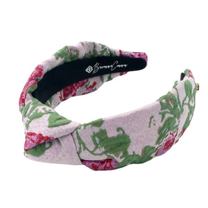 ADULT SIZE LAVENDER FLORAL BROCADE HEADBAND