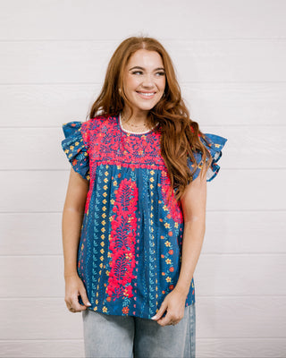 Kinley Top- Navy
