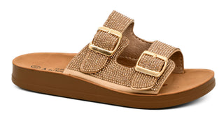 CORKYS ROSE GOLD RHINESTONE SANDALS