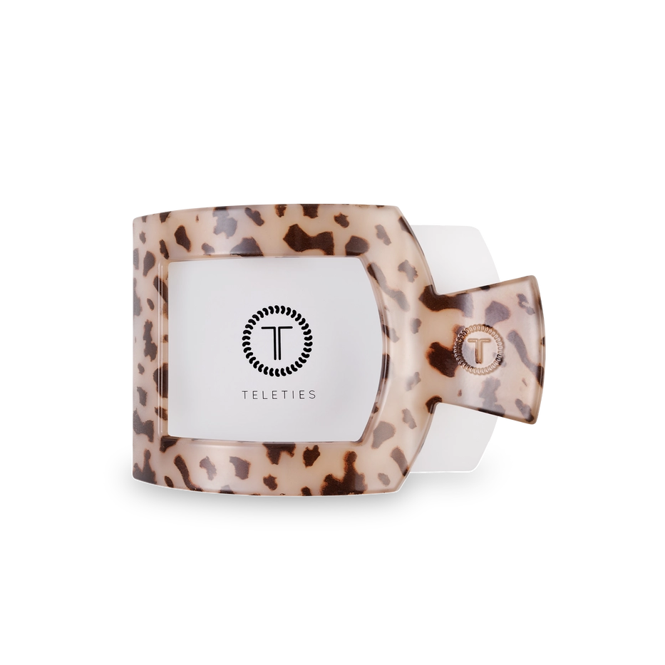 Square Flat Hair Clip | Med. | Blonde Tortoise