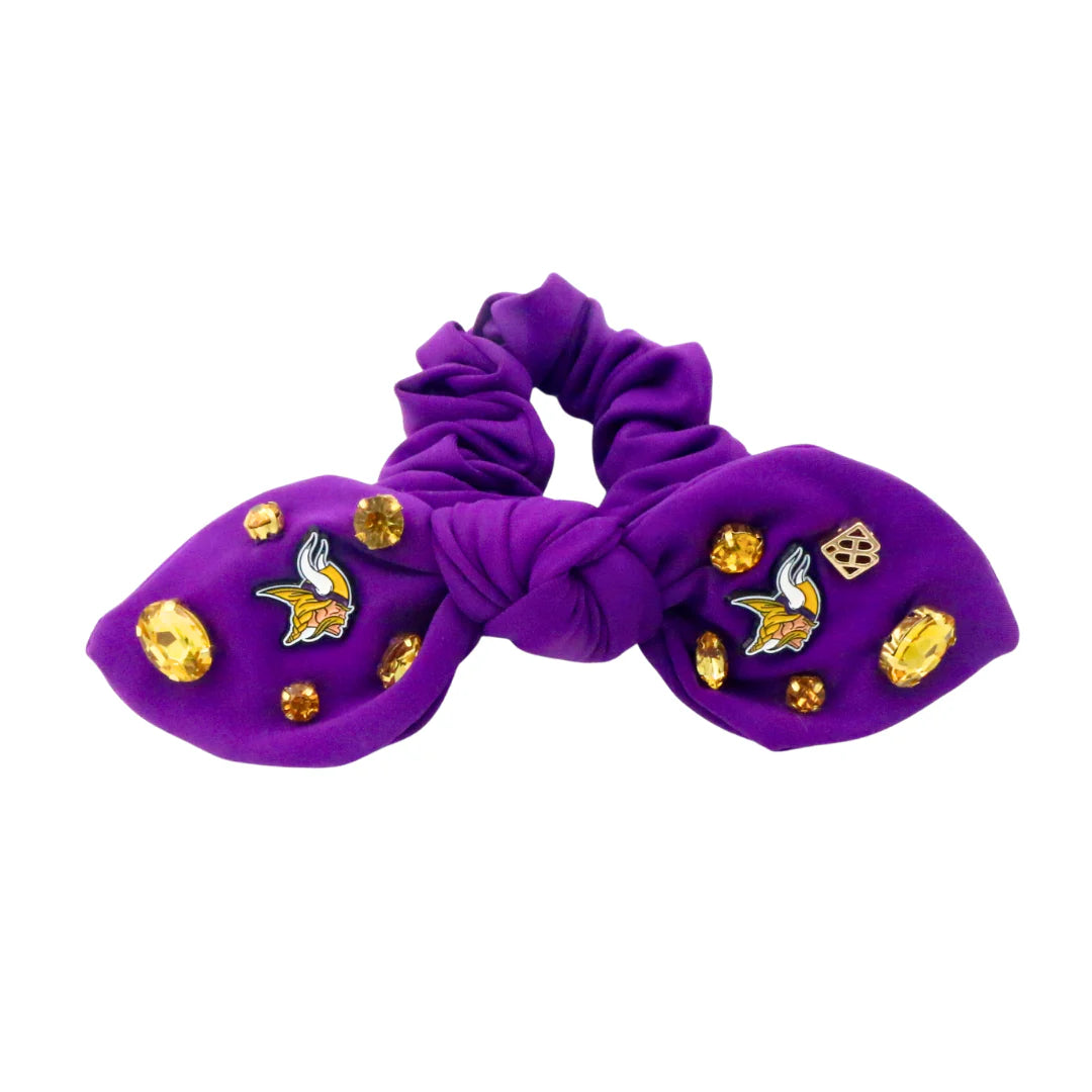 Minnesota Vikings Purple Logo Bow Scrunchie