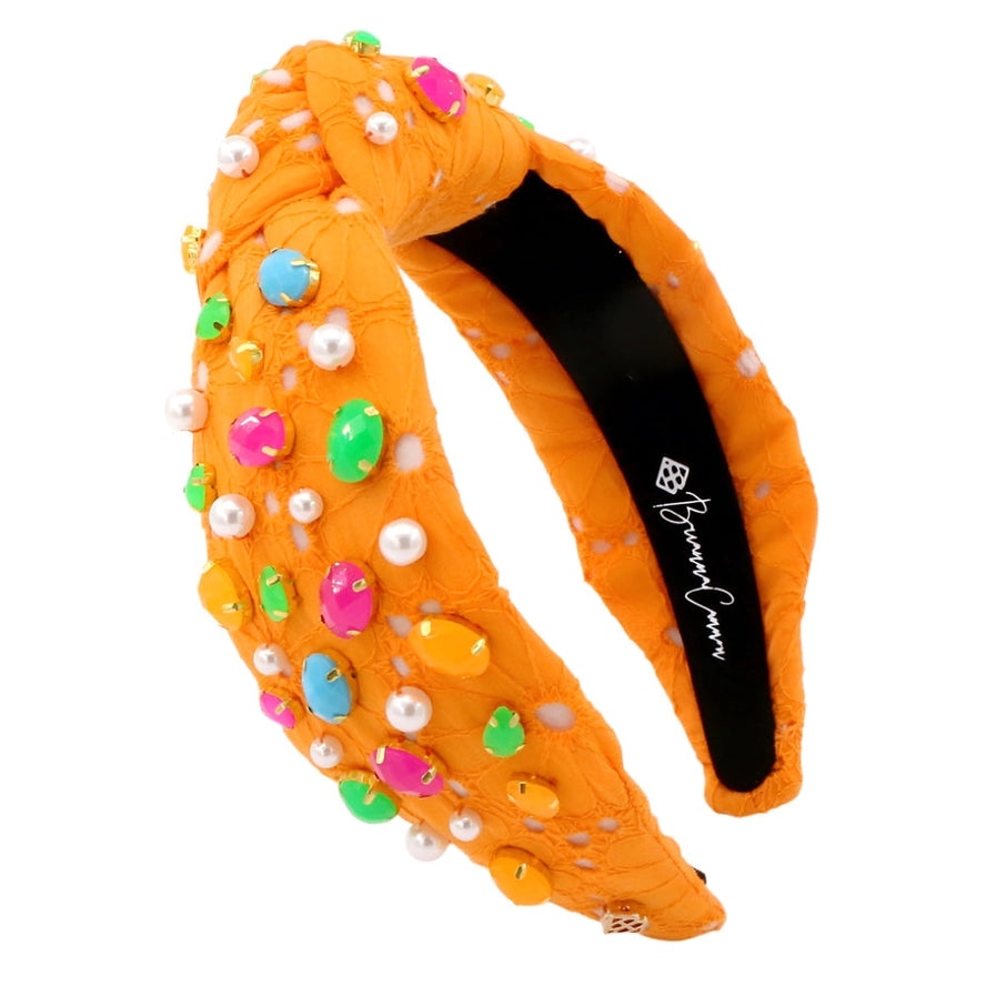 Neon Nights Orange Eyelet Headband