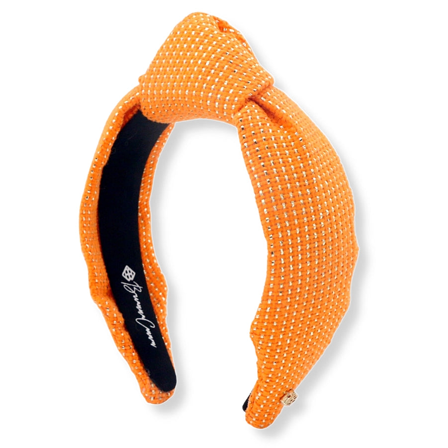 Child Size Solid Tweed Headband- ORANGE