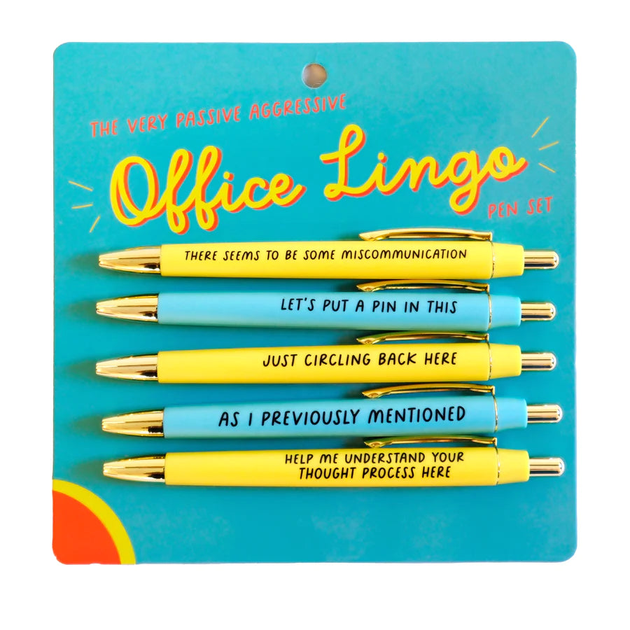 THE (VERY PASSIVE AGGRESSIVE) OFFICE LINGO PEN SET