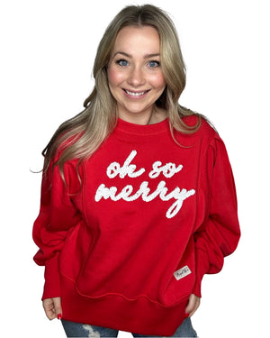 OH, SO MERRY RED LILY SWEATSHIRT