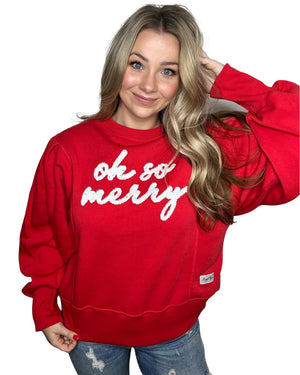 OH, SO MERRY RED LILY SWEATSHIRT