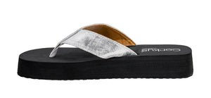 CORKYS OVERBOARD SANDALS SILVER
