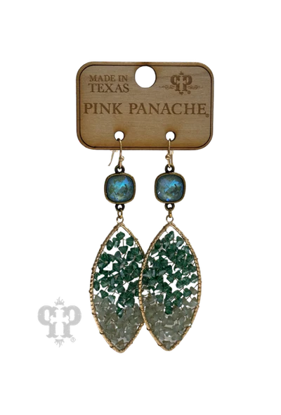 BEAD WOVEN NAVETTE EARRING 1CNC P140