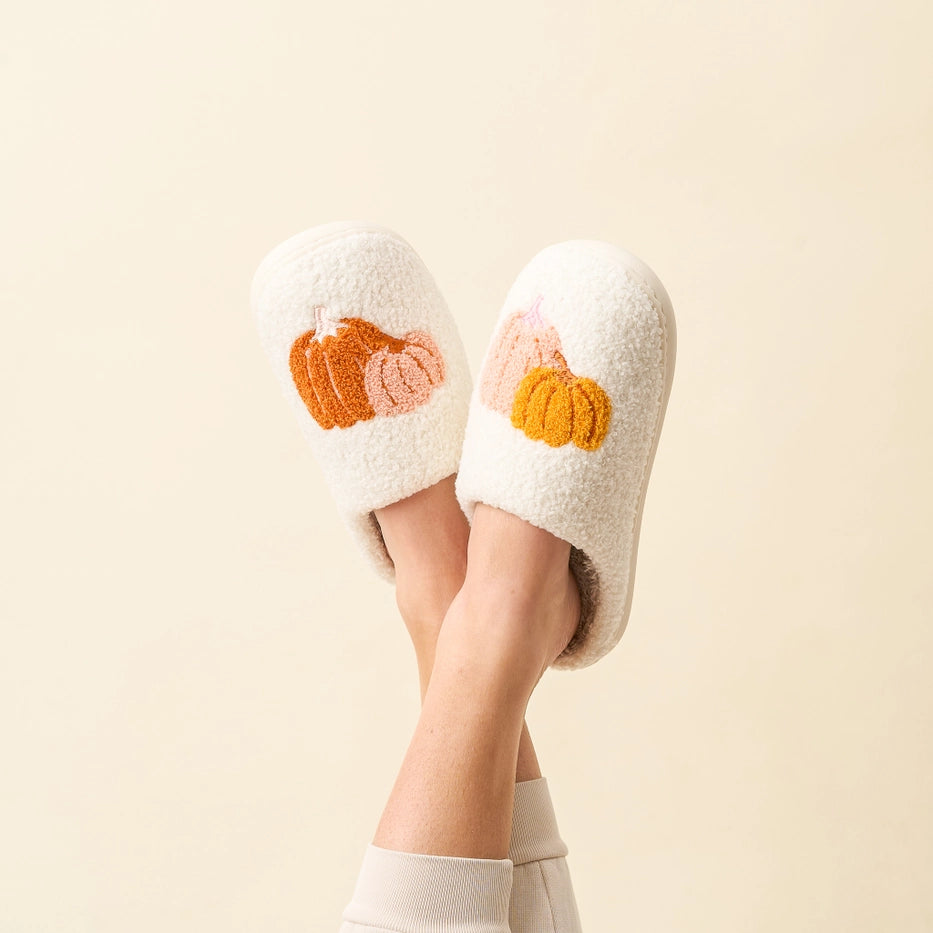 PUMPKIN Fuzzy Slippers