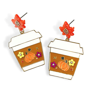 PUMPKIN SPICE LATTE BRIANNA CANNON EARRINGS