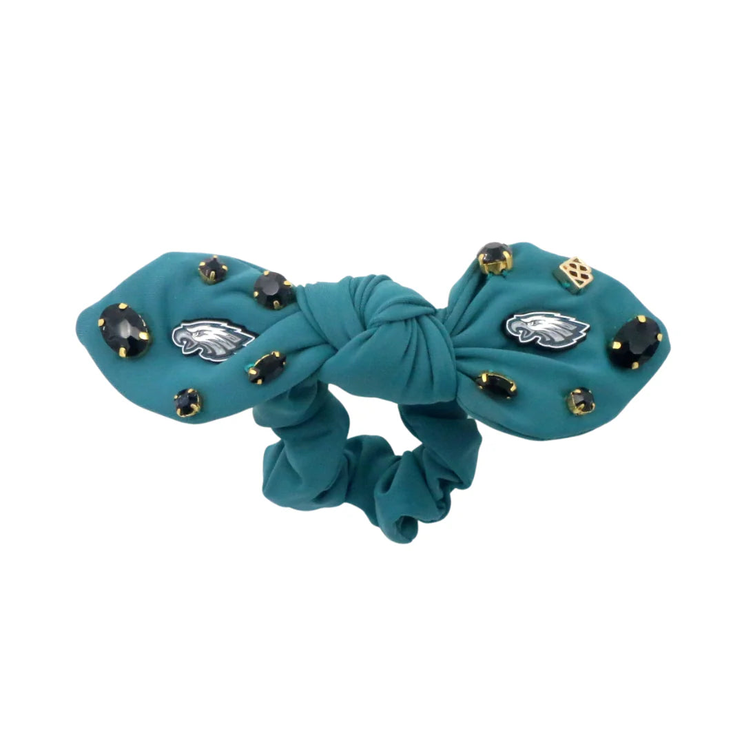 Philadelphia Eagles Green Logo Bow Scrunchie