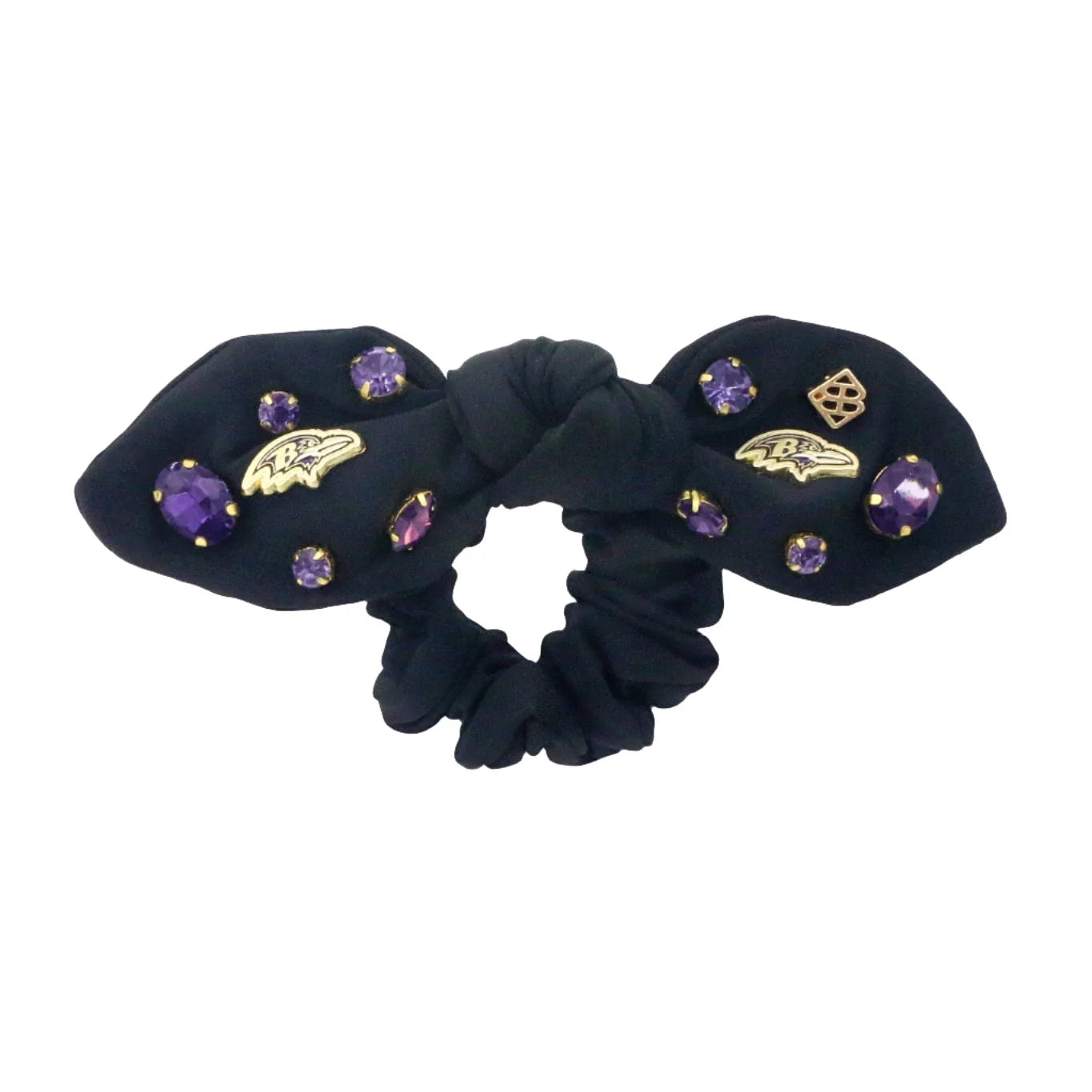 Baltimore Ravens Black Logo Bow Scrunchie