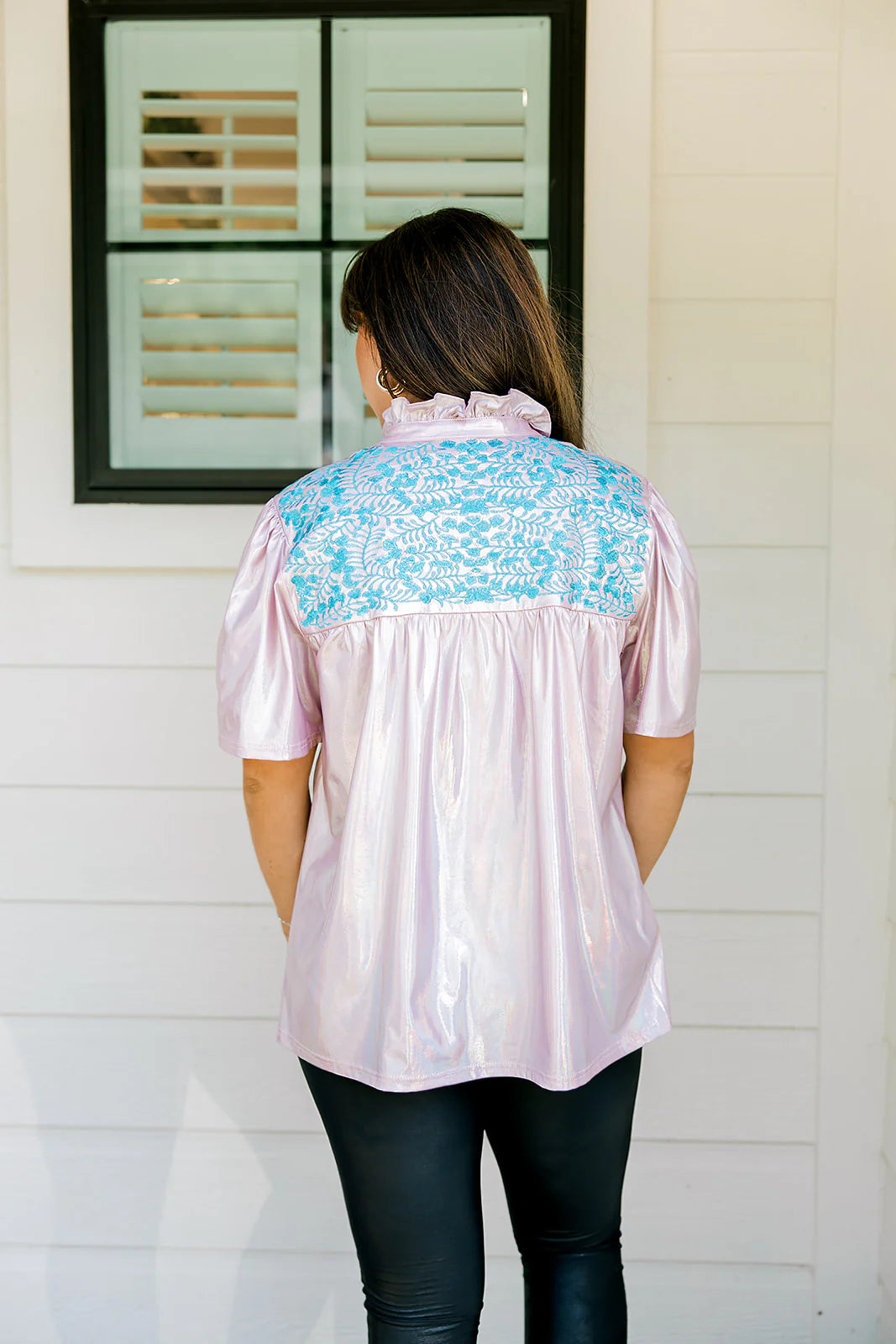 REESE TOP PINK IRISDESCENT TOP