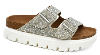 CLEAR RHINESTONE PLATFORM SANDAL CORKYS