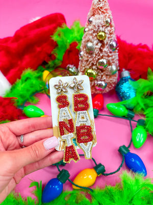 SANTA BABY BEADED DANGLES