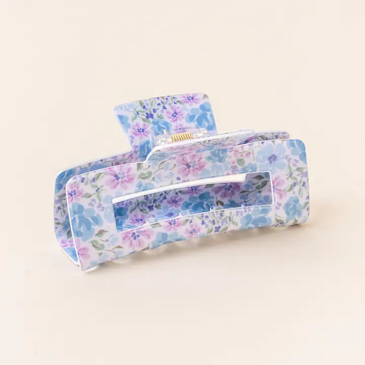 Claw Clip-Secret Garden Blue
