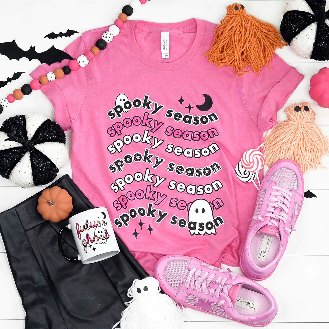 PINK SPOOKY SEASON HALLOWEEN TEE