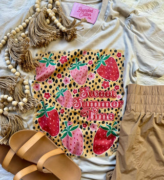 Cheetah Sweet Strawberry Summertime Tee